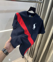 Ralph Lauren Navy Blue Logo Work Imported T-Shirt