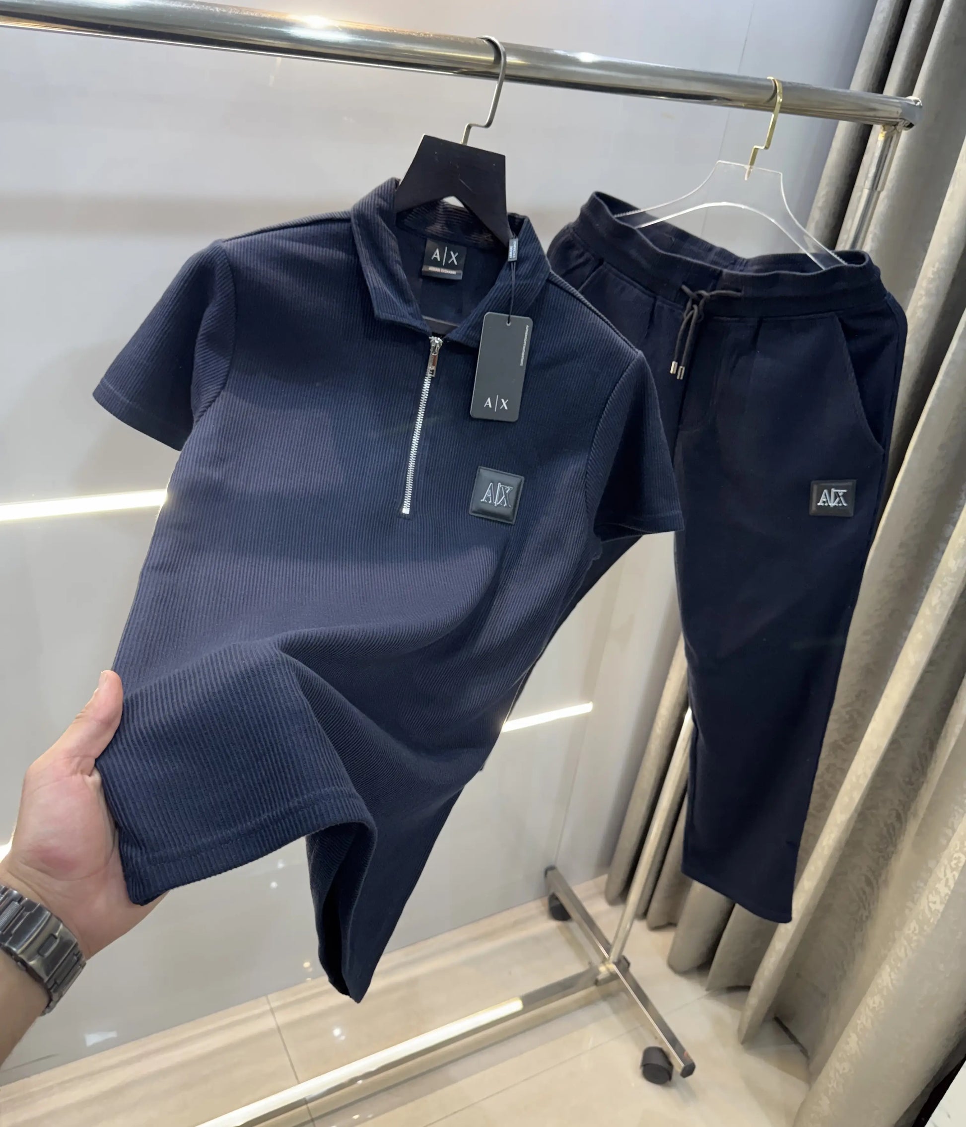 Arman i Exchange Navy Blue Logo Work Premium Tracksuit