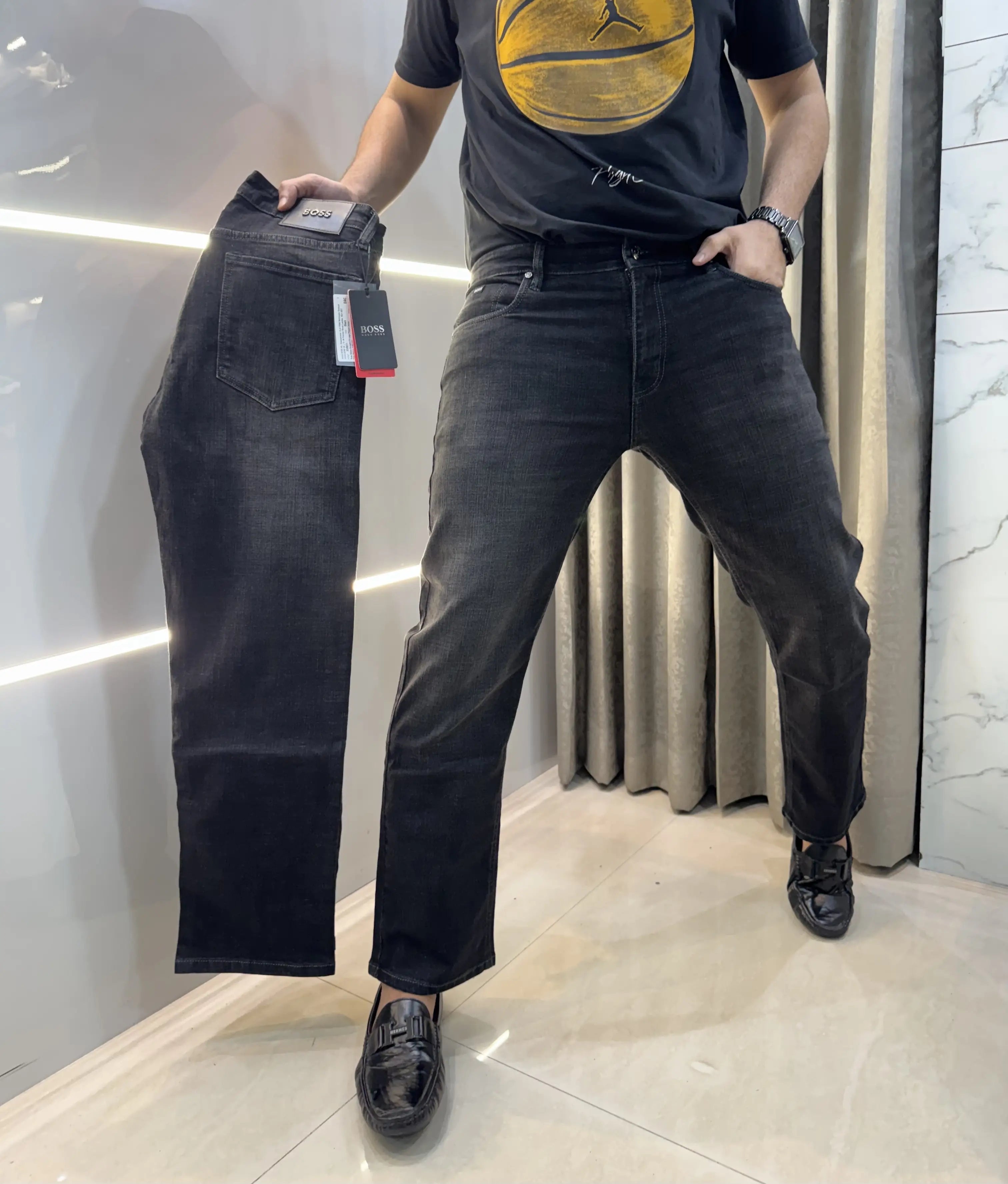 Hugo Boss Carbon Black Imported Classic Denim