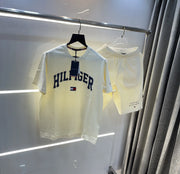 Tommy Hilfiger Cream Logo Work Imported Premium cord set