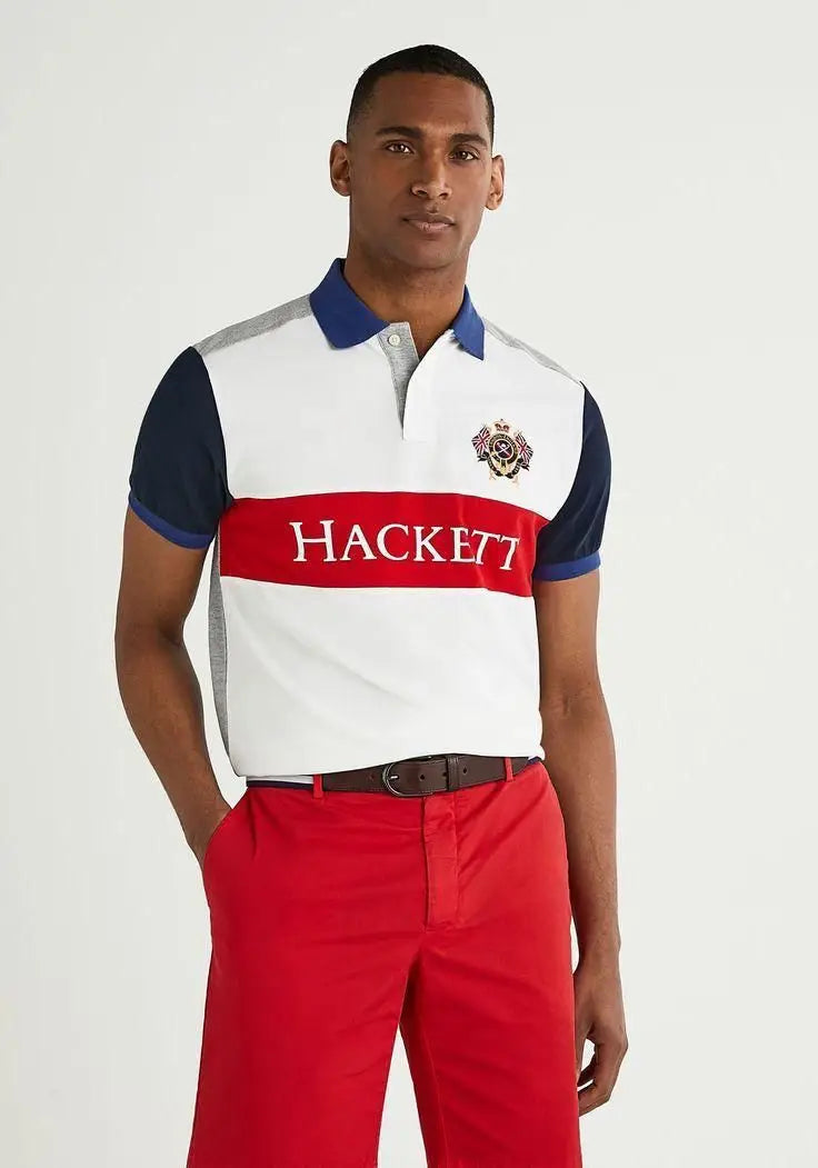 Hacket White Logo Work Premium Polo T-Shirt