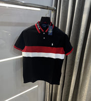 Ralph Lauren Black Embroidery Logo premium Polo T-shirt