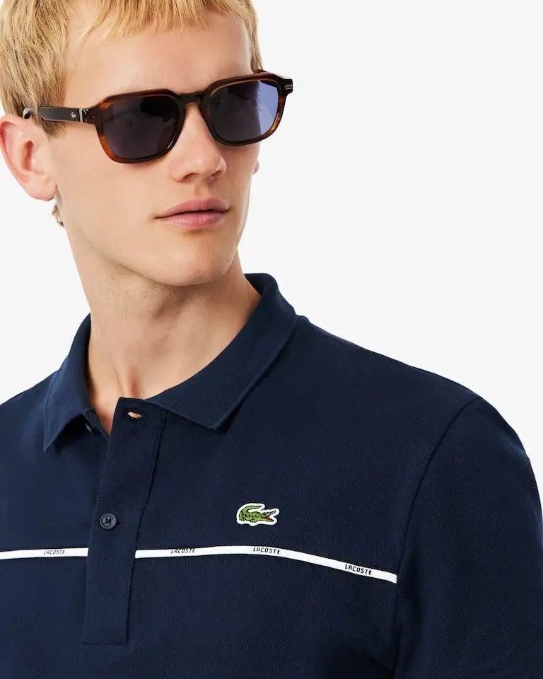 Lacost e Navy Blue Embroidery Logo Premium Polo T-Shirt