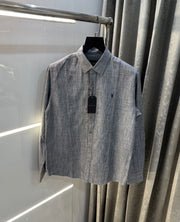 All Saints Grey Premium Linen Shirt