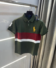 Ralph Lauren Olive Embroidery Logo premium Polo T-shirt