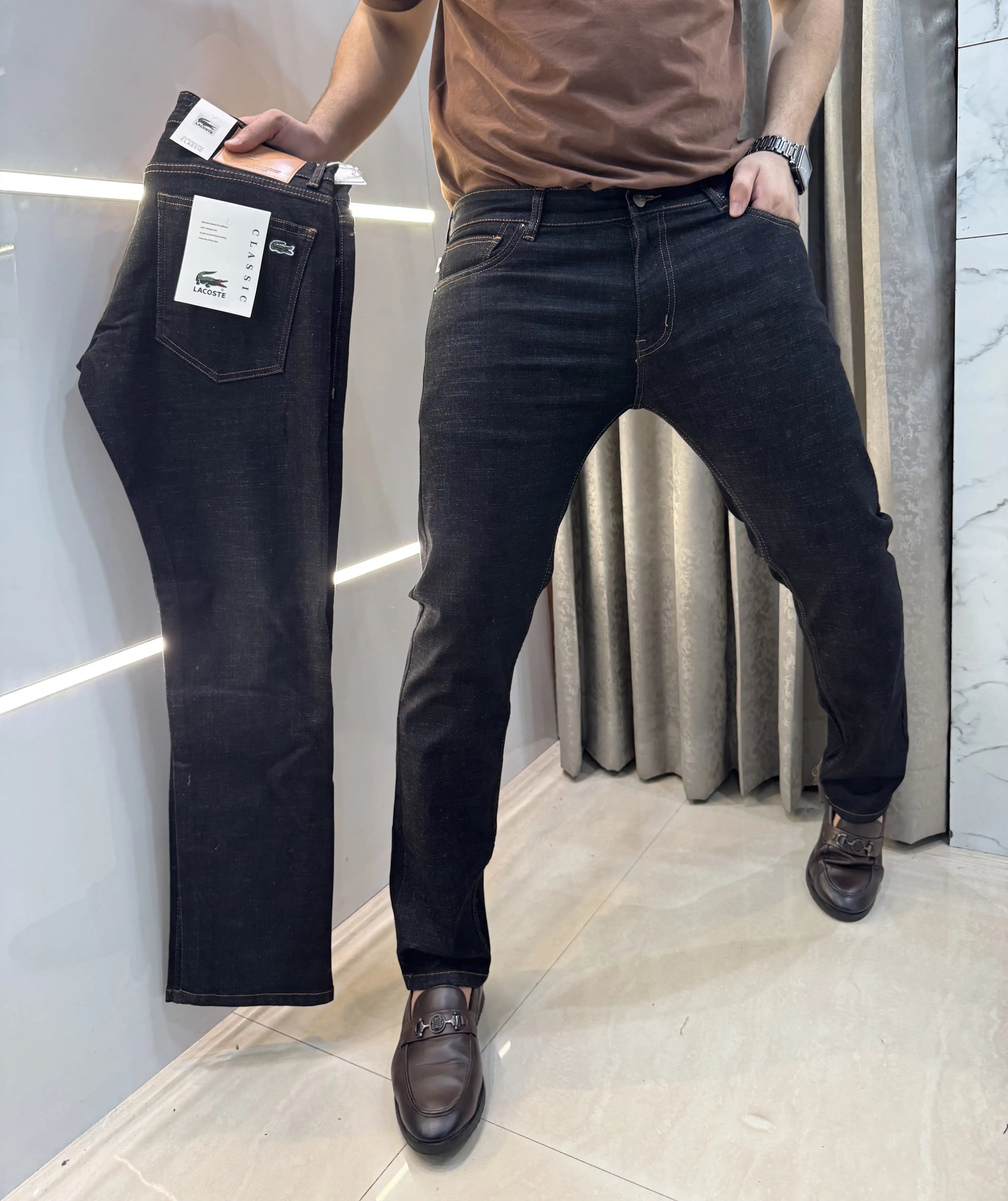 Lacost e carbon black Imported Hyperflex Denim