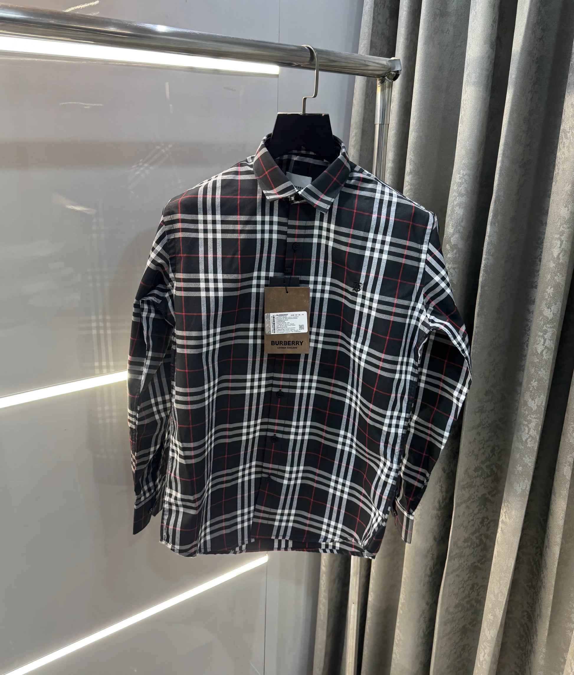Burberry Black Small Checks Premium Shirt