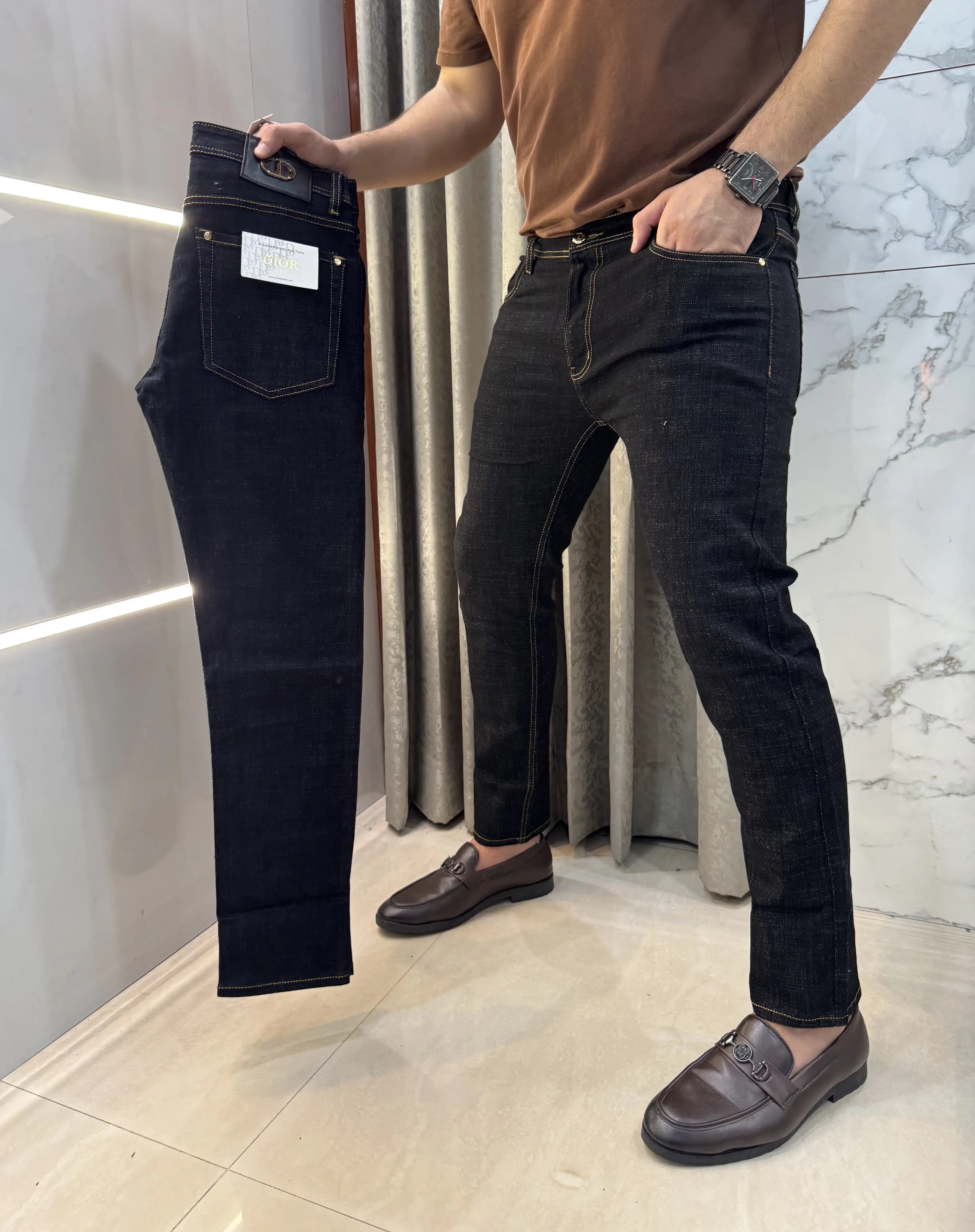Christian Dior Raw Wash Imported Hyperflex Denim