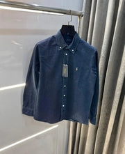 Ralp.h  Laure.n Dark Blue Embroidery Logo Denim Shirt