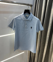 Ami paris Sky Blue Logo Work Premium Imported T-Shirt