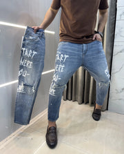 Qasbah sky Blue Designer Imported Turkey Denim