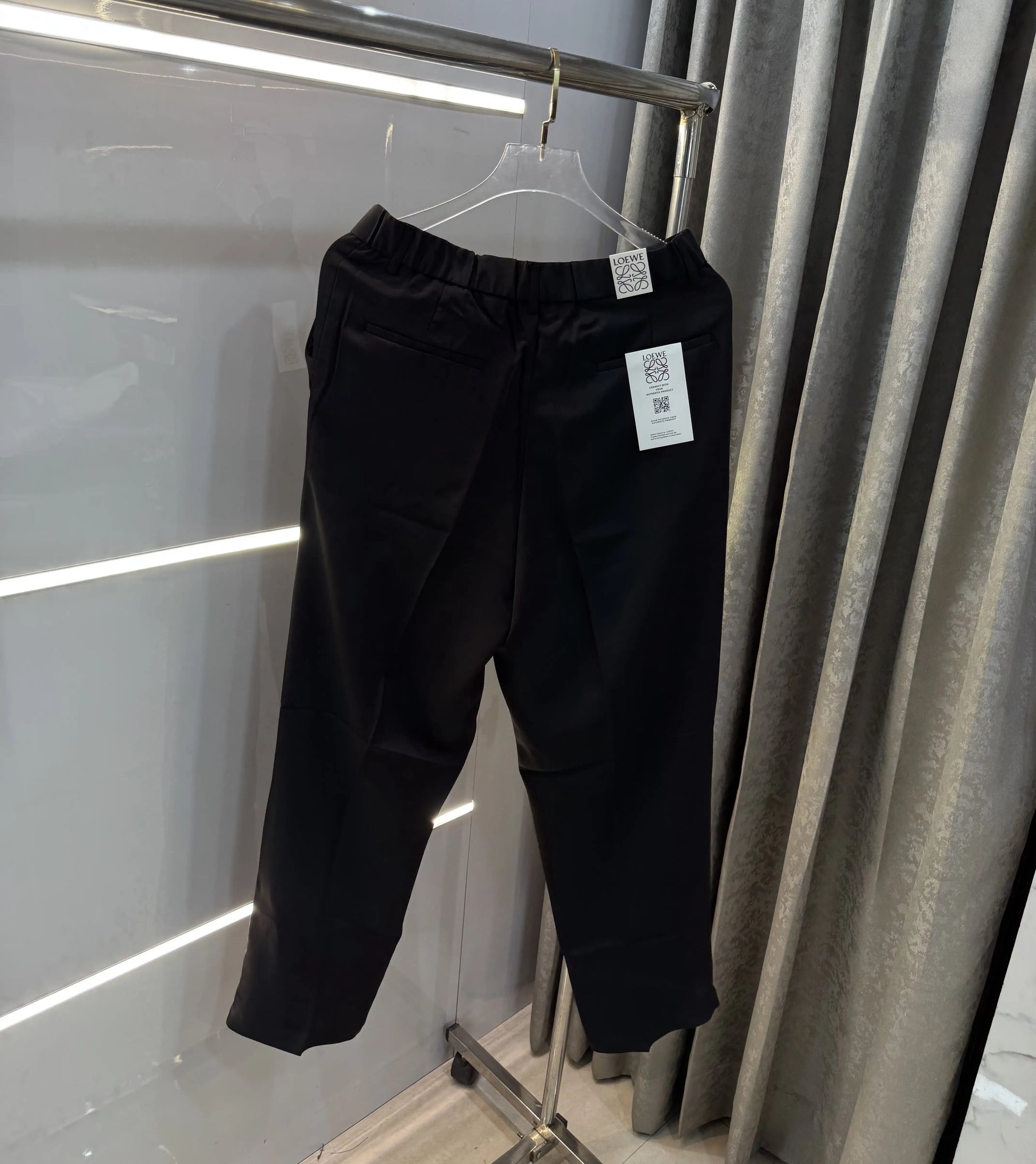 Loewe Black Premium Imported Belt Strech Trouser