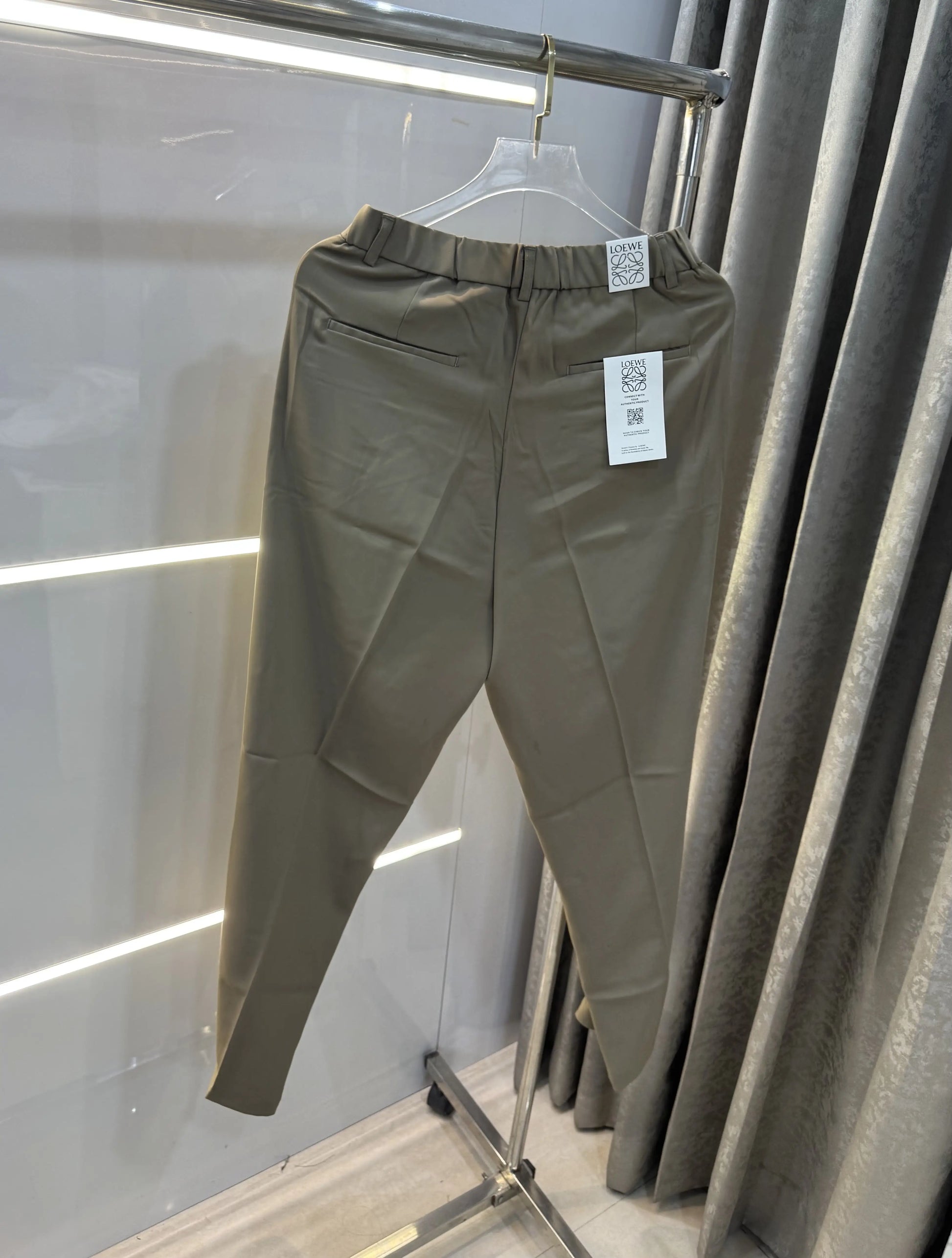 Loewe Olive Premium Imported Belt Strech Trouser