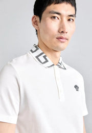 Versace Couture White Collar Logo Imported Polo T-Shirt