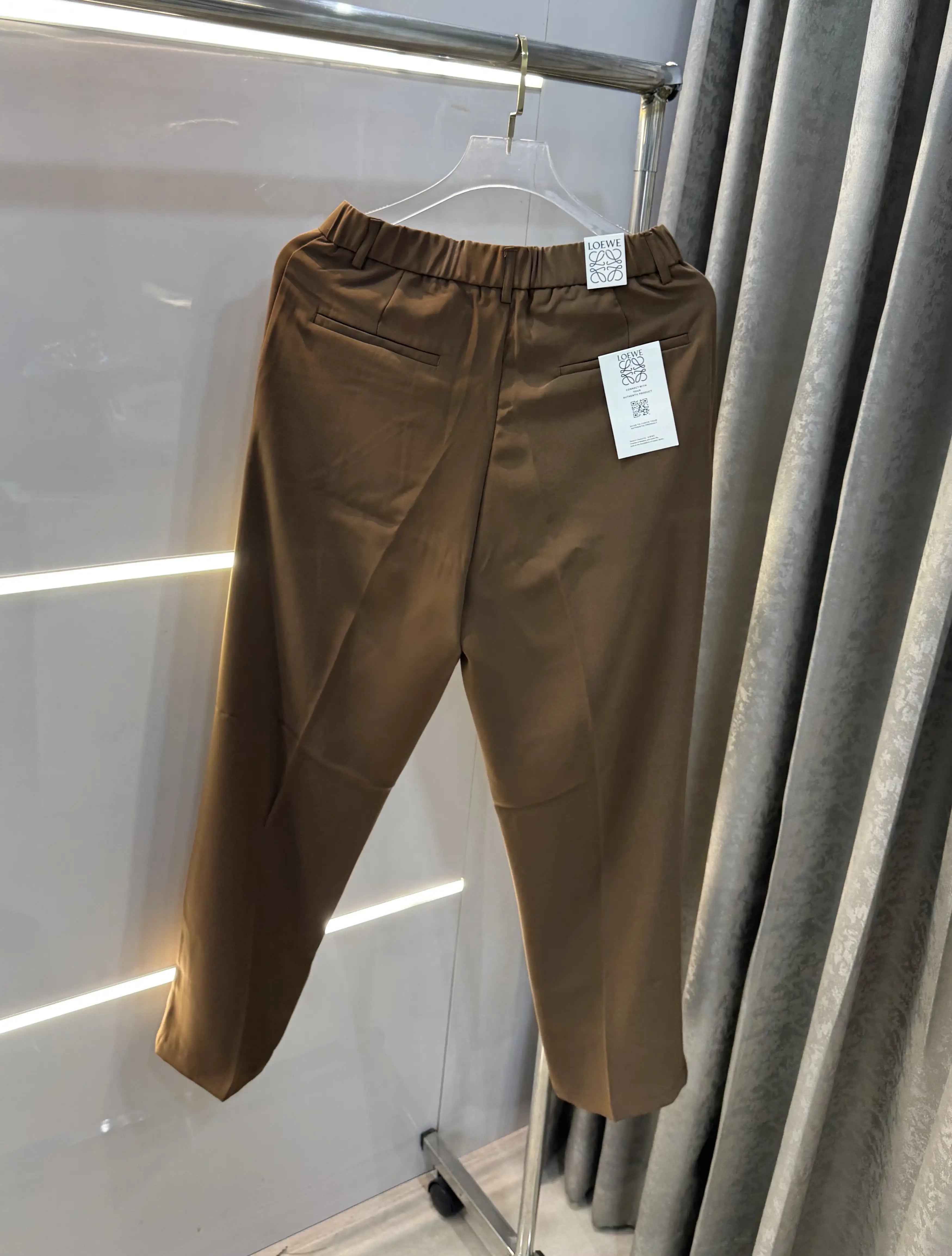 Loewe Dark Brown Premium Imported Belt Strech Trouser