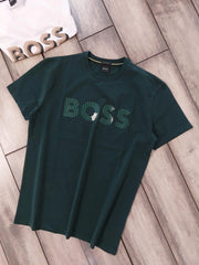 Hugo Boss Bottle Green Logo Print Premium T-Shirt