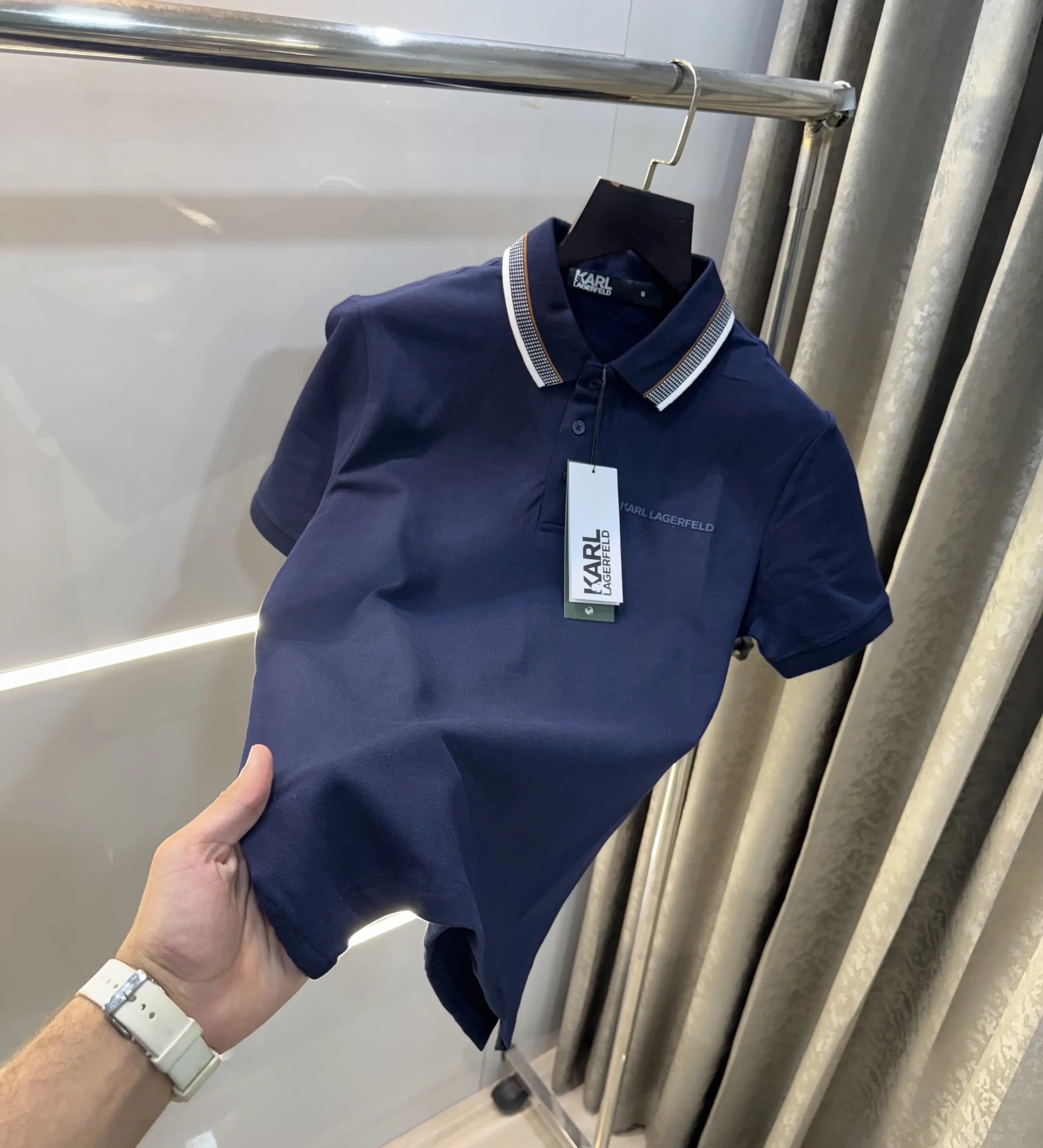 Karl Lagerfled Navy Blue Imported Polo T-Shirt