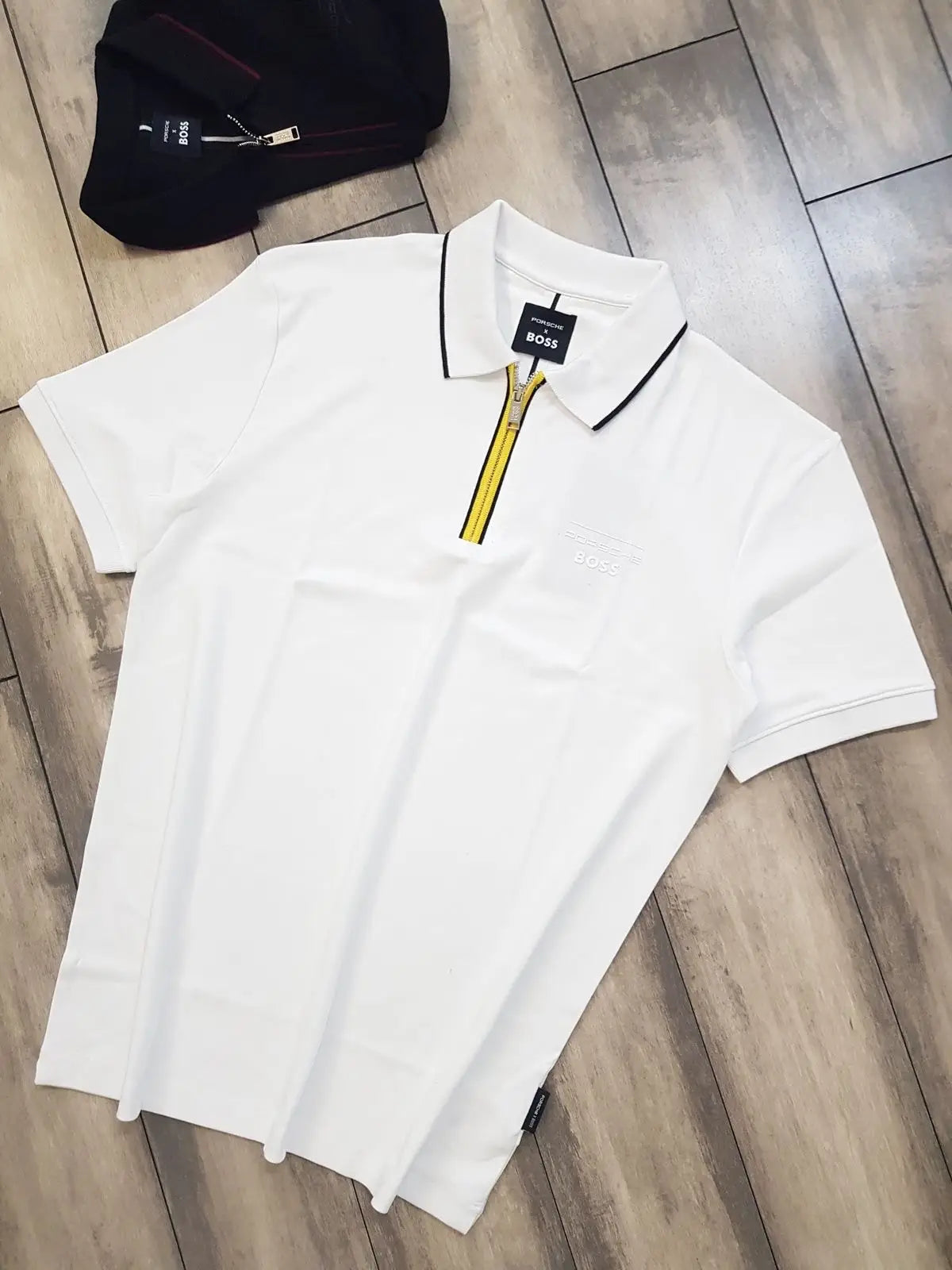 Hugo  Boss White Porsch e Limited Edition Premium Polo T-shirt