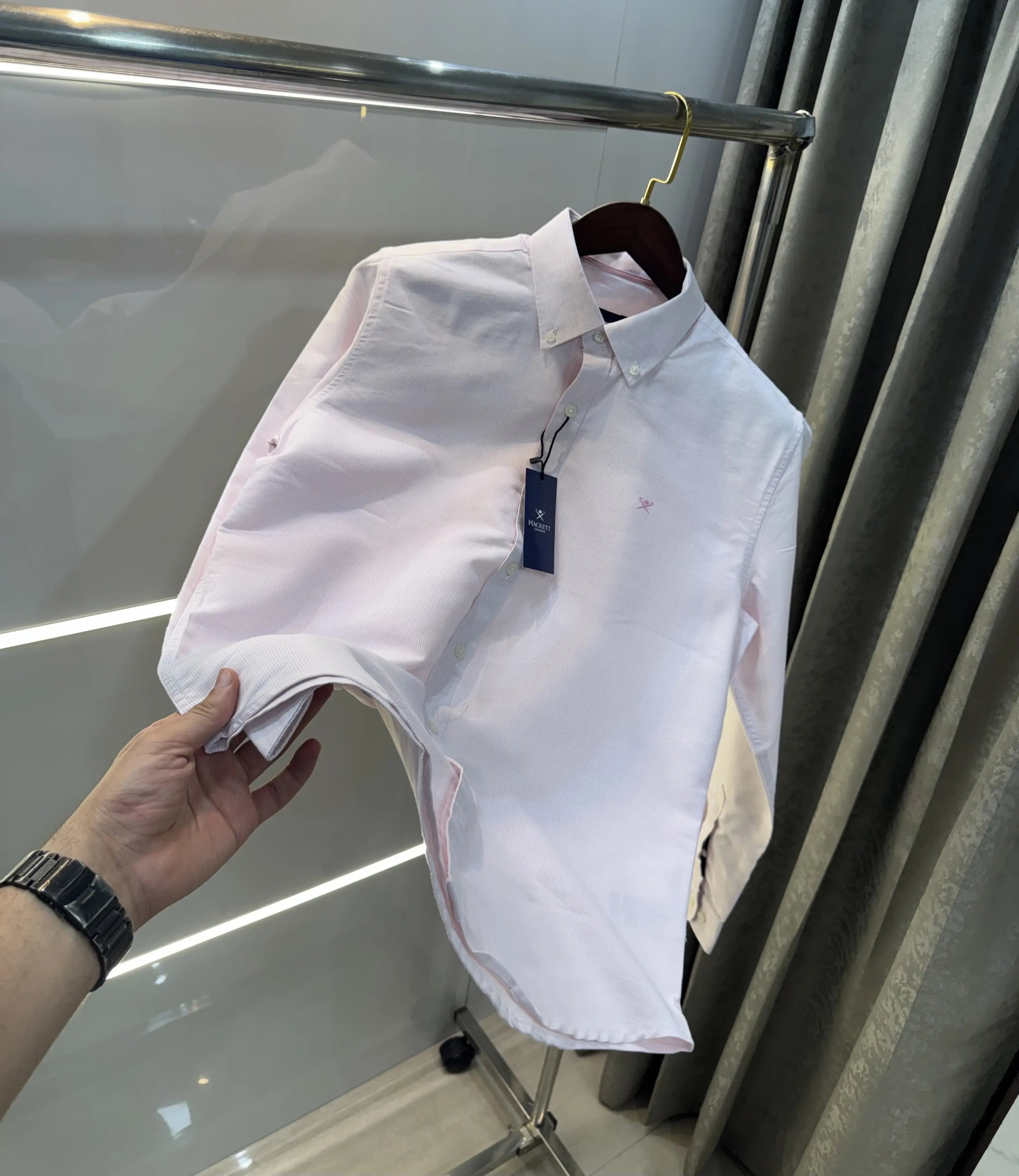 Hacket Pink Logo Work Classic Shirt