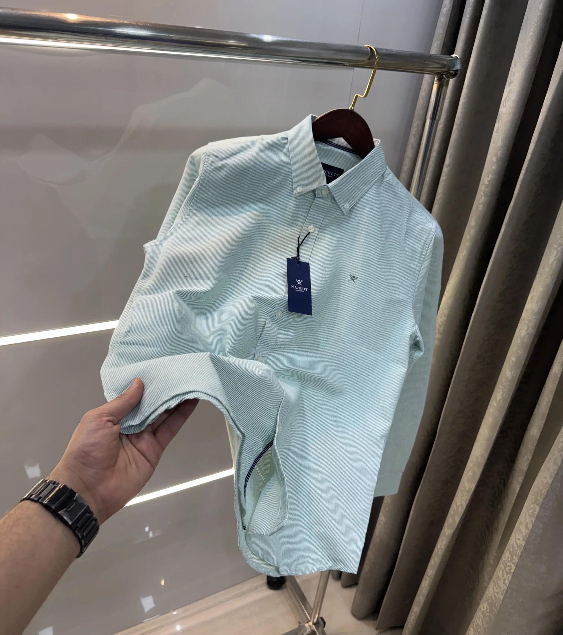 Hacket Green Logo Work Classic Shirt