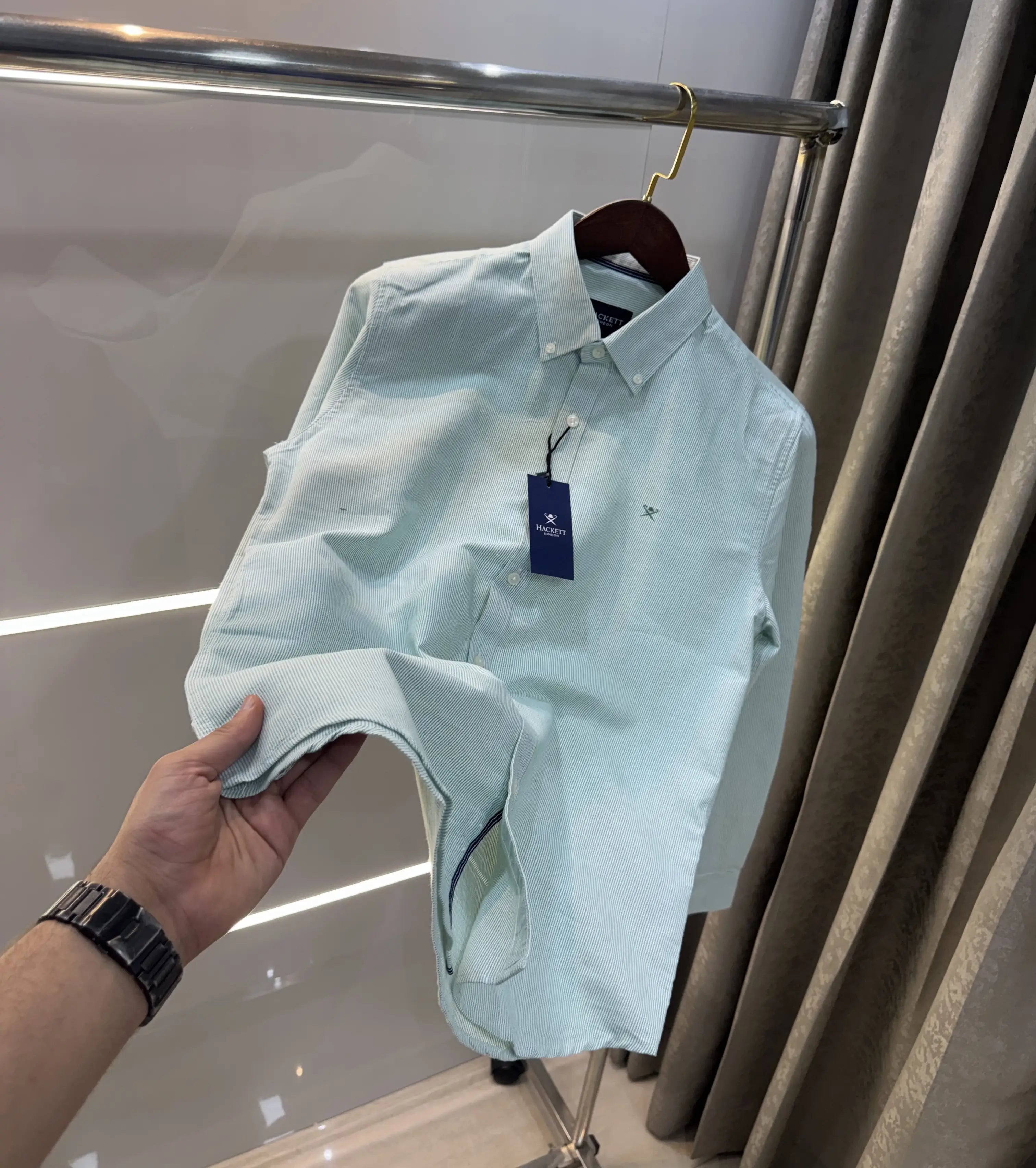 Hacket Green Logo Work Classic Shirt