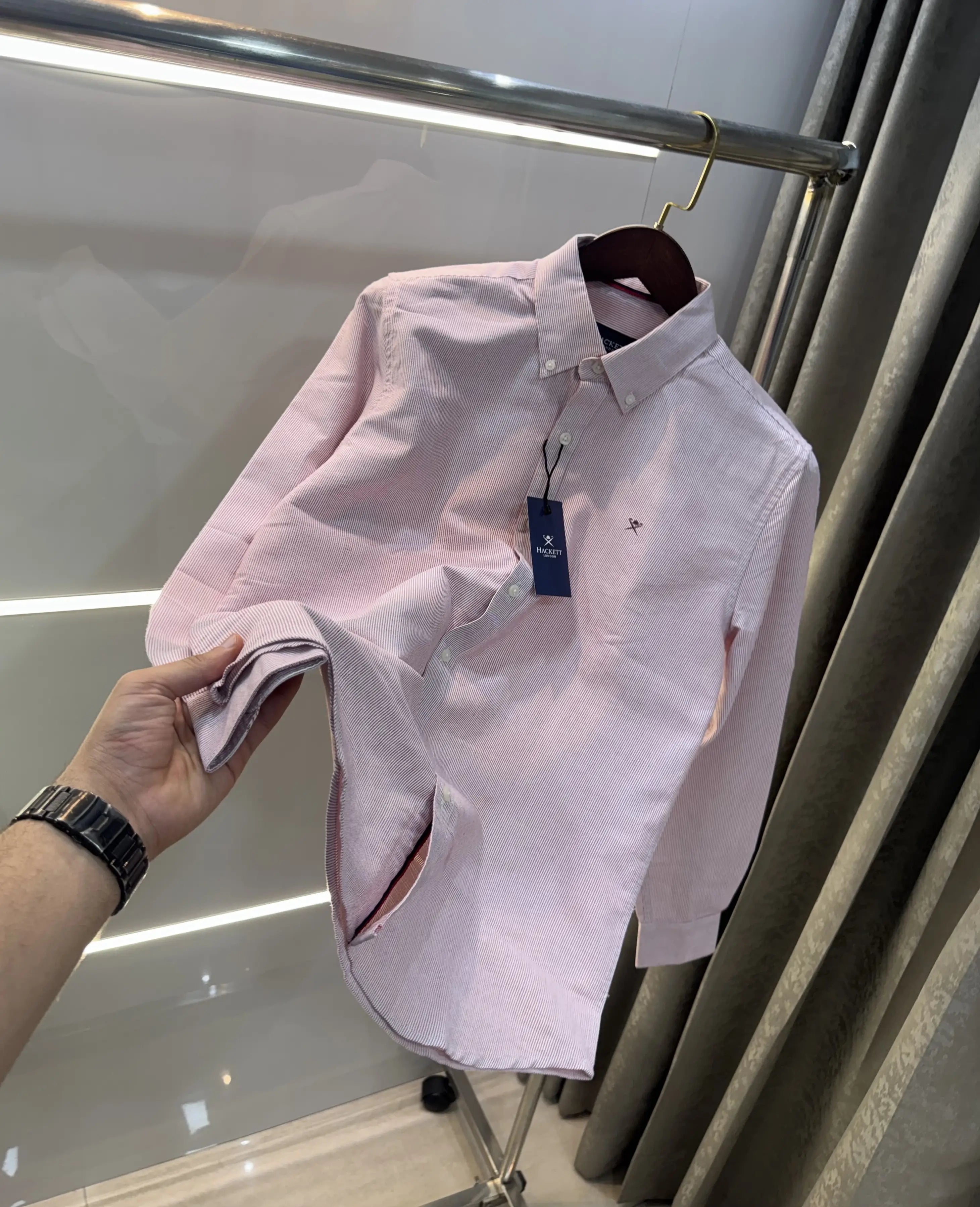 Hacket Milange Logo Work Classic Shirt