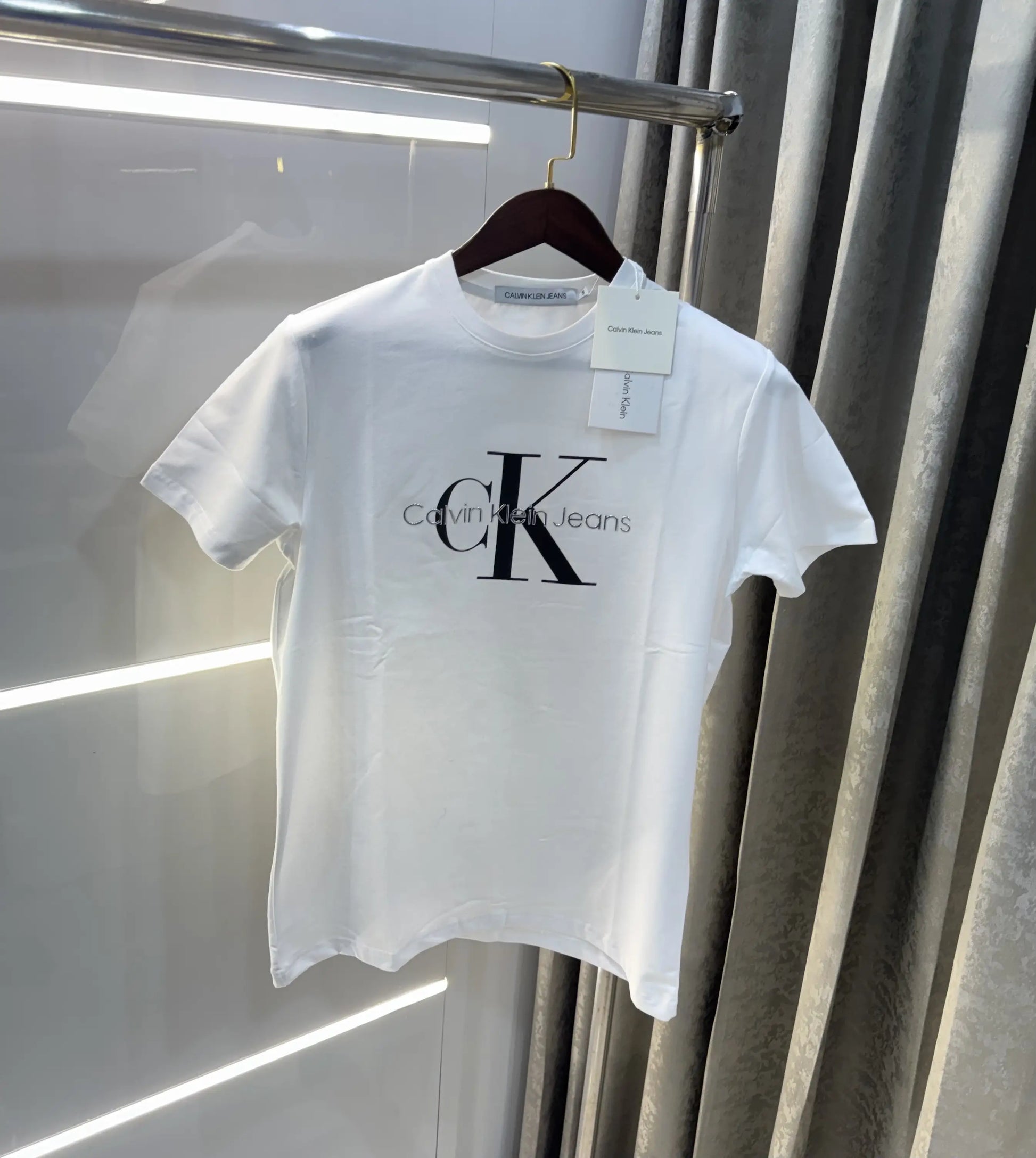 Calvin Klein White Logo Work Premium T-Shirt