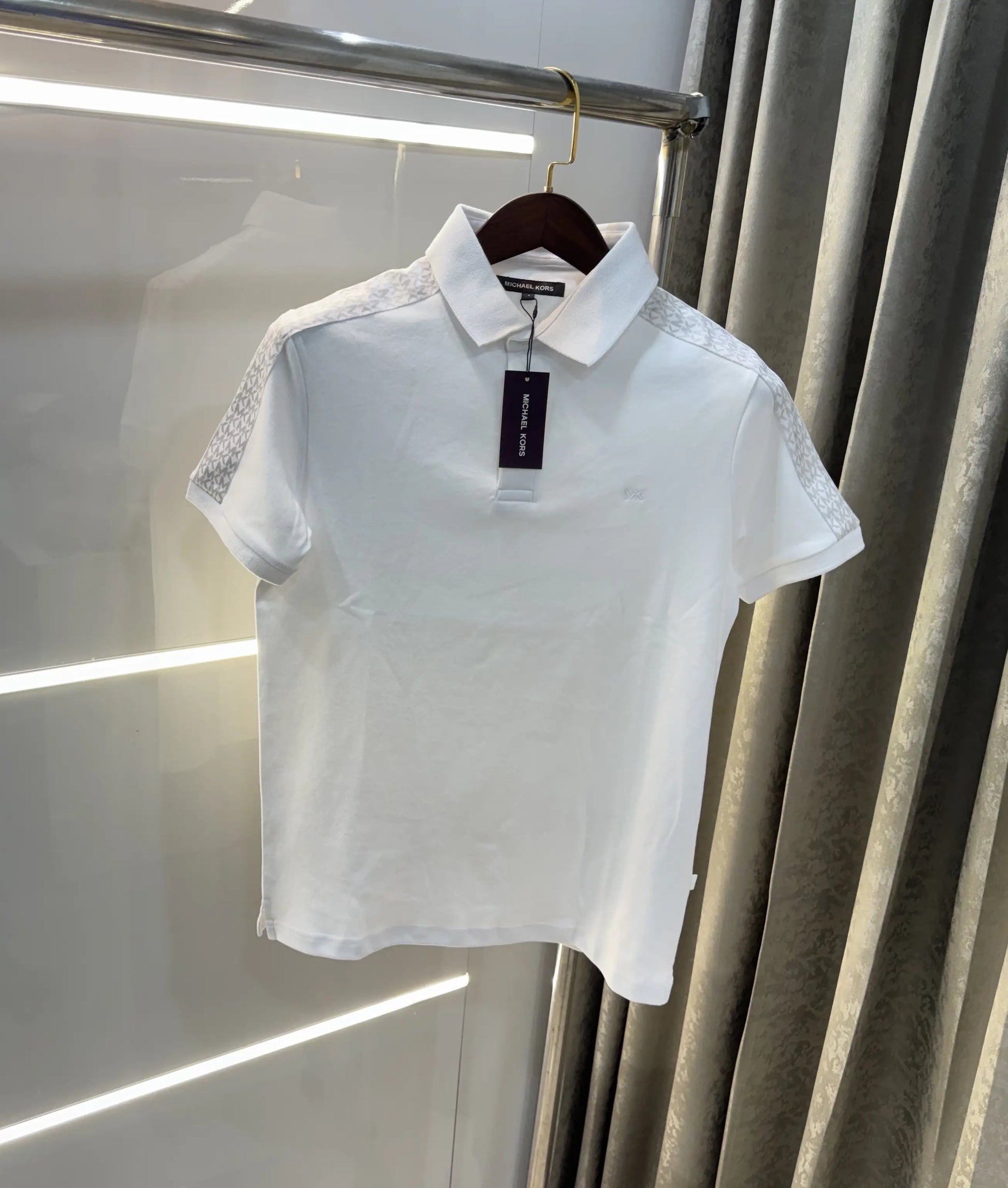 Michae l Kors White Premium Polo T-shirt