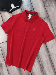 Calvin Klein Red Logo Work Premium Polo T-Shirt