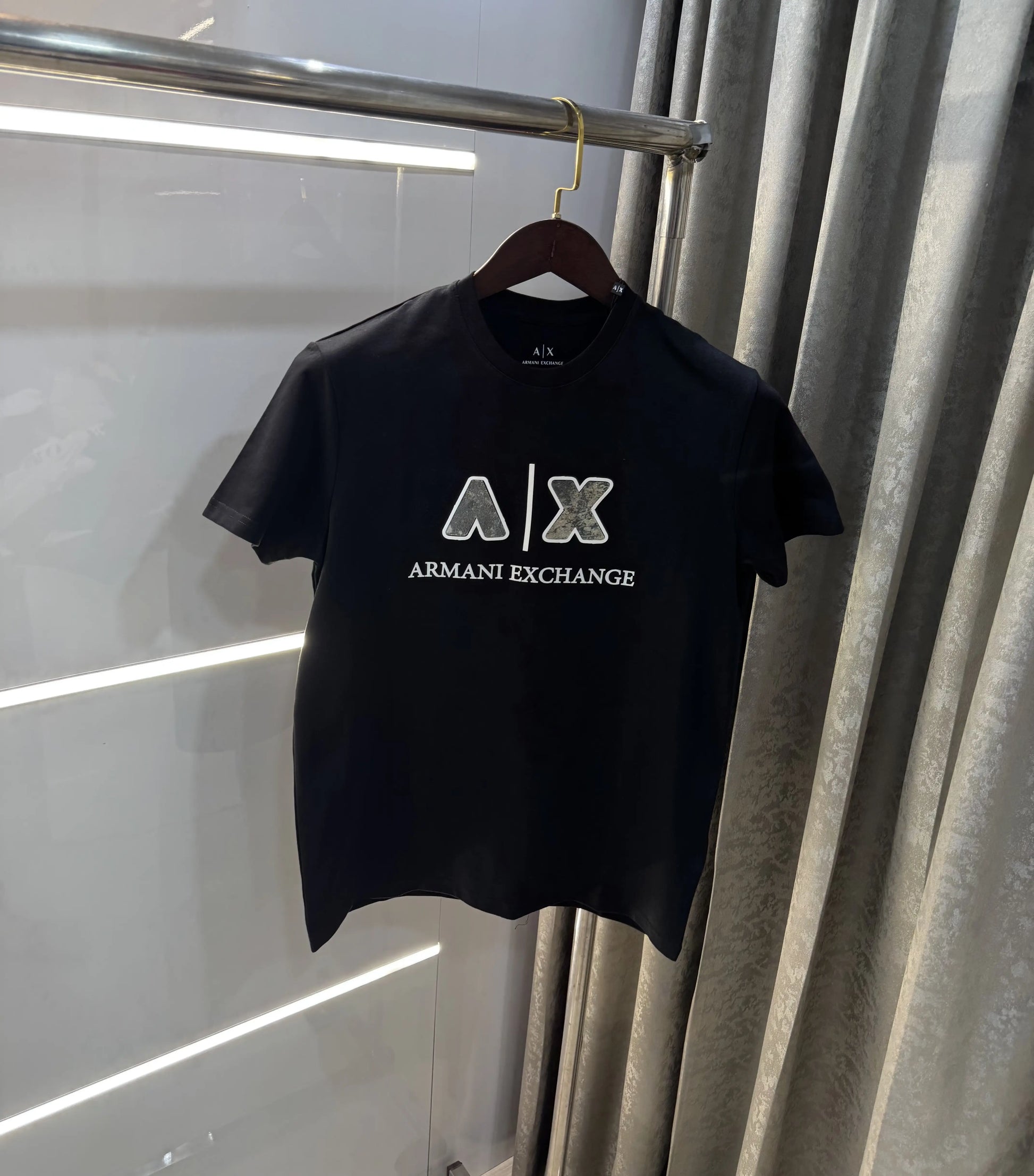 Arman i Exchange Black Logo Print Imported T-Shirt