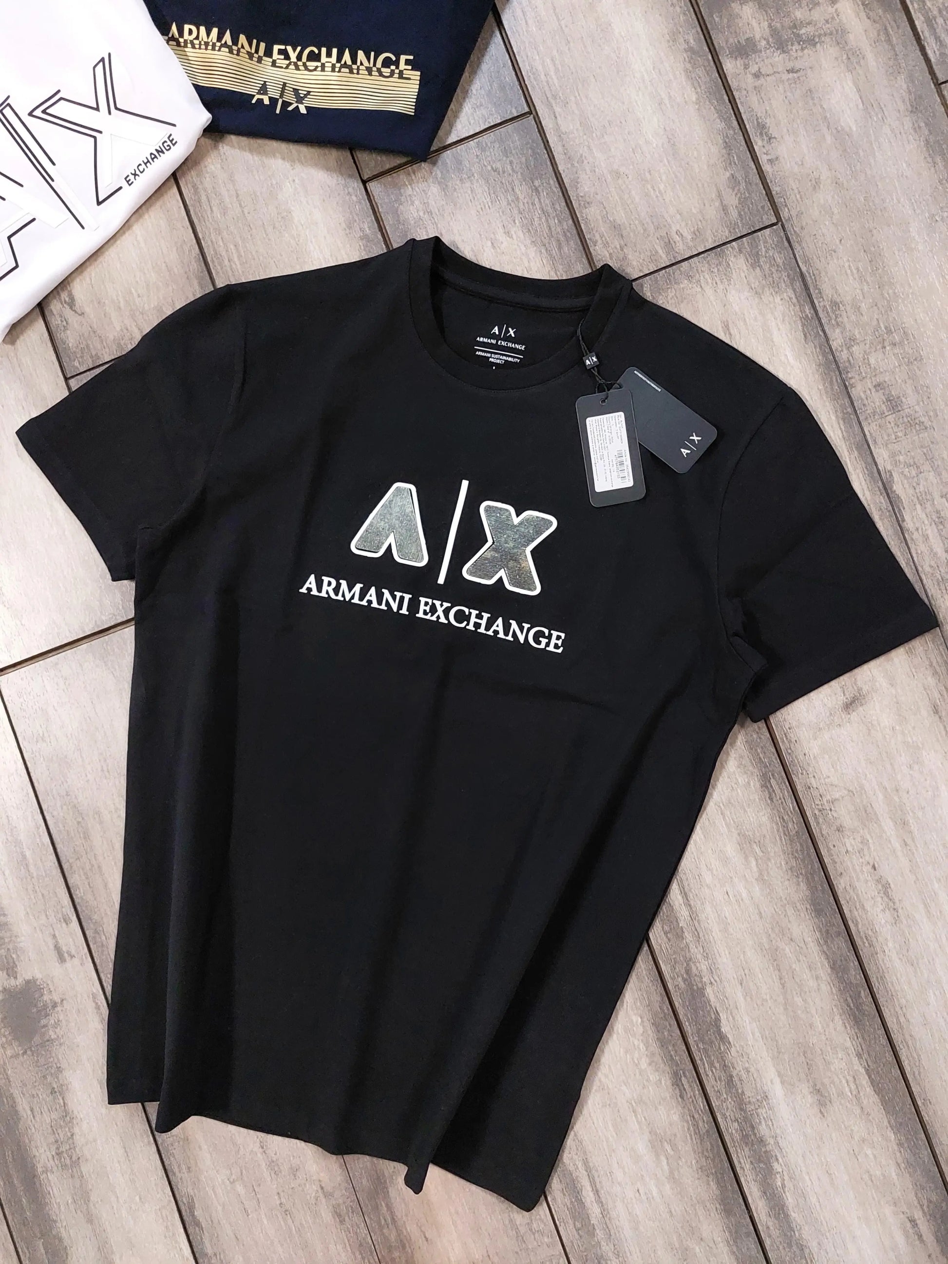 Arman i Exchange Black Logo Print Imported T-Shirt
