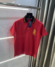 Ralph Lauren Red Embroidery Logo Premium Polo T-Shirt