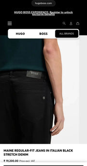Hug o  Bos s Jet Black Premium Classic Denim