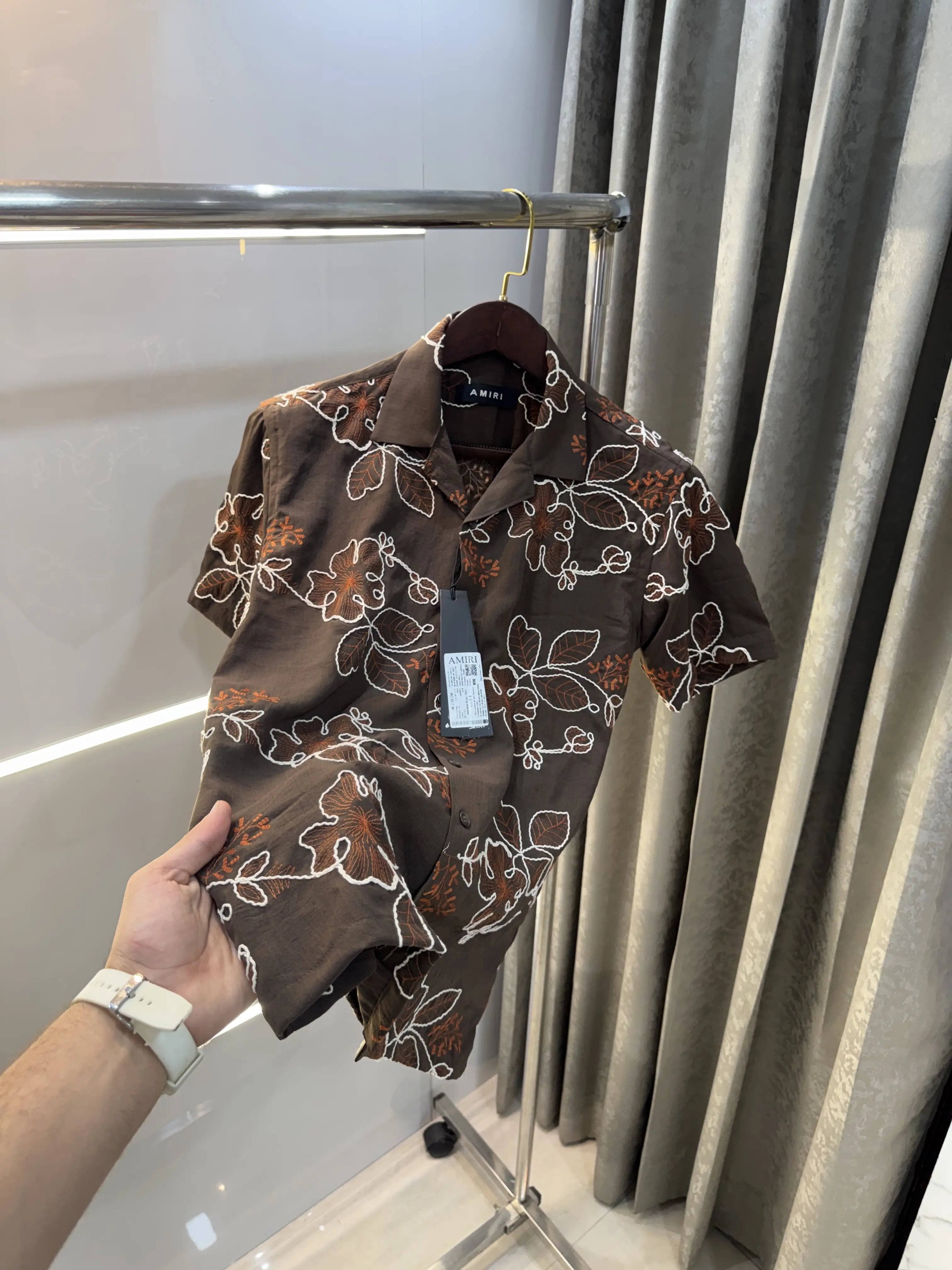 Amiri Brown Designer Premium Shirt