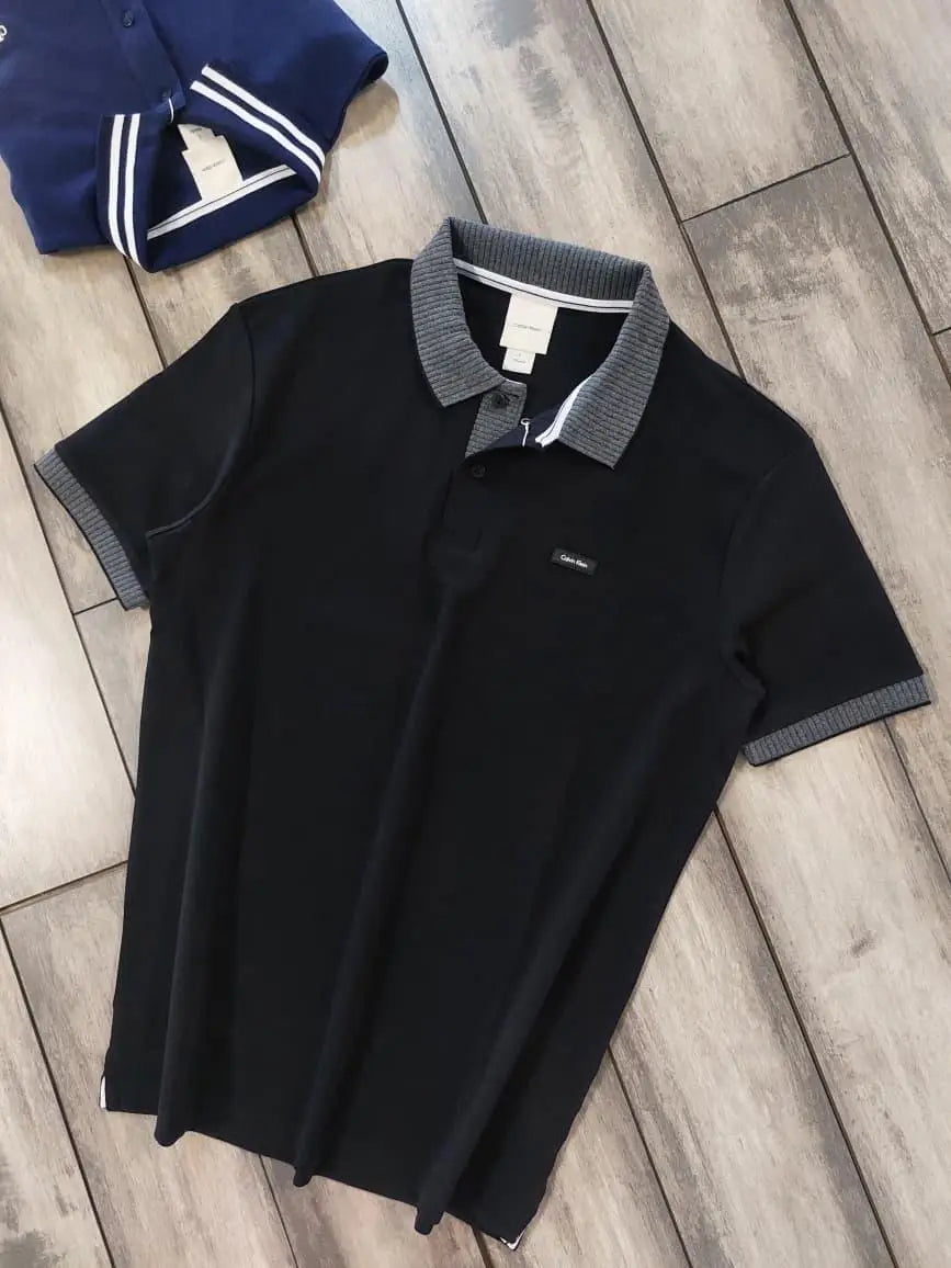 Calvin Klein Black Logo Work Premium Polo T-Shirt