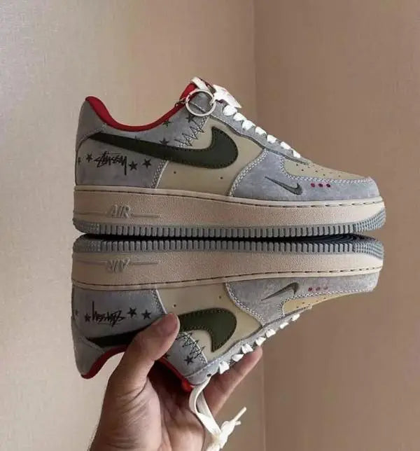 Nike Air Force 1 Low STUSSY X GREY RED