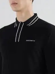 Hacket Black Logo Work Premium Polo T-Shirt