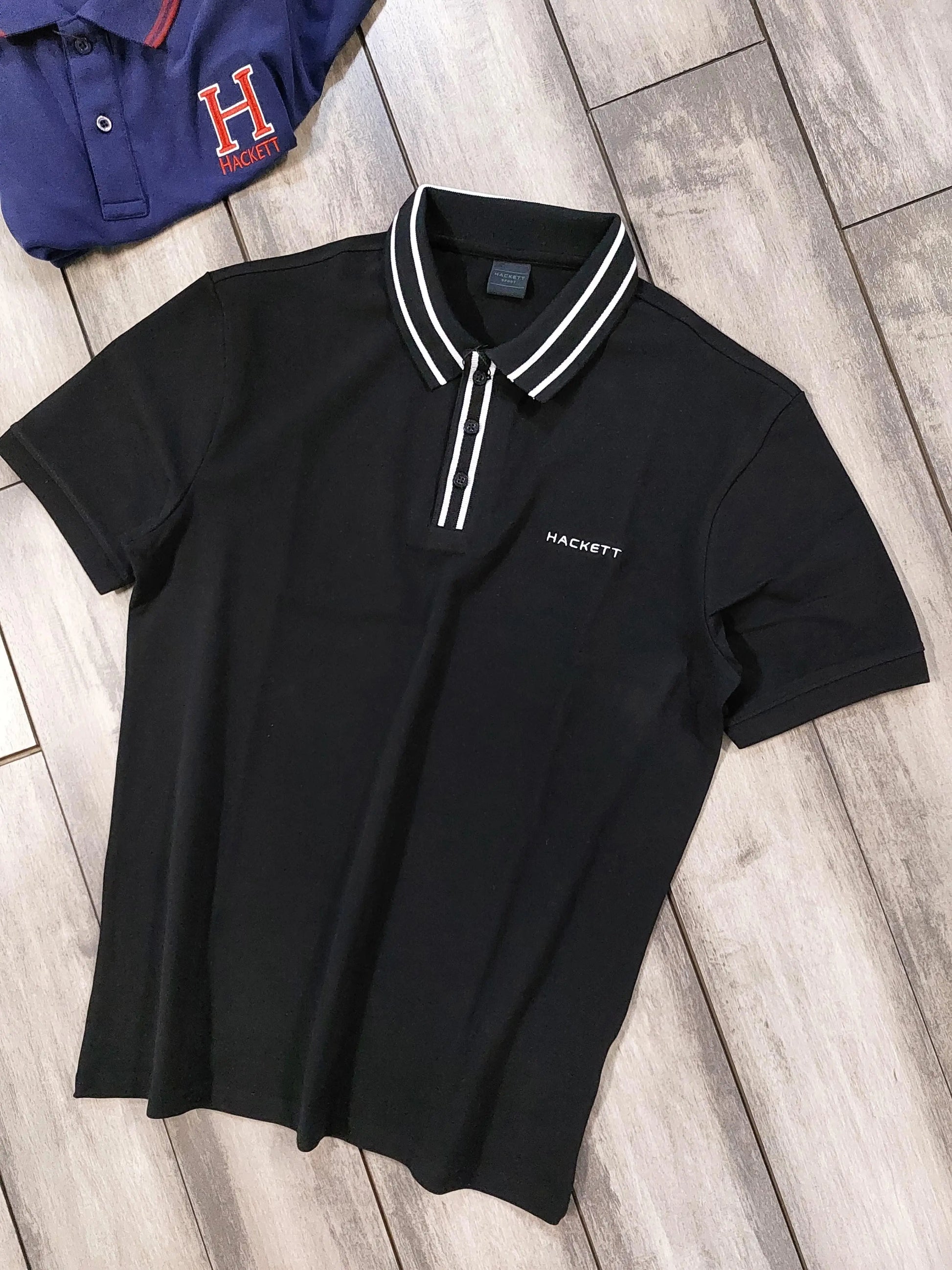 Hacket Black Logo Work Premium Polo T-Shirt