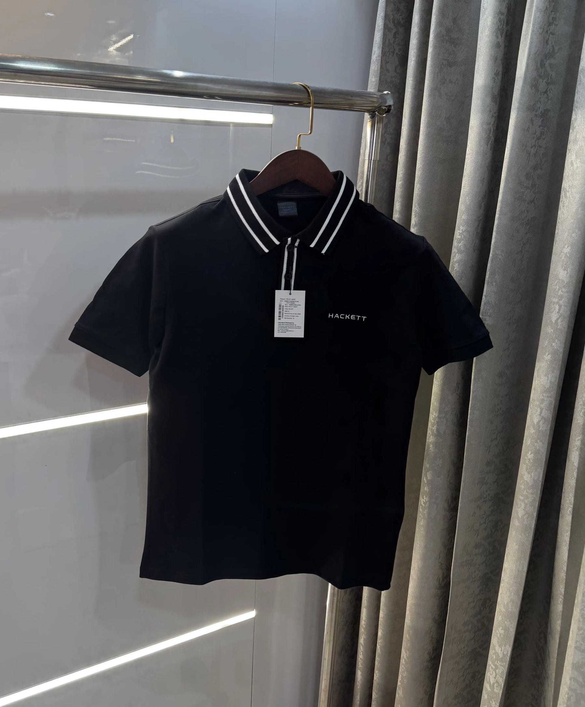 Hacket Black Logo Work Premium Polo T-Shirt