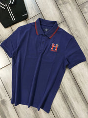Hacket Petrol Blue Logo Work Premium Polo T-Shirt