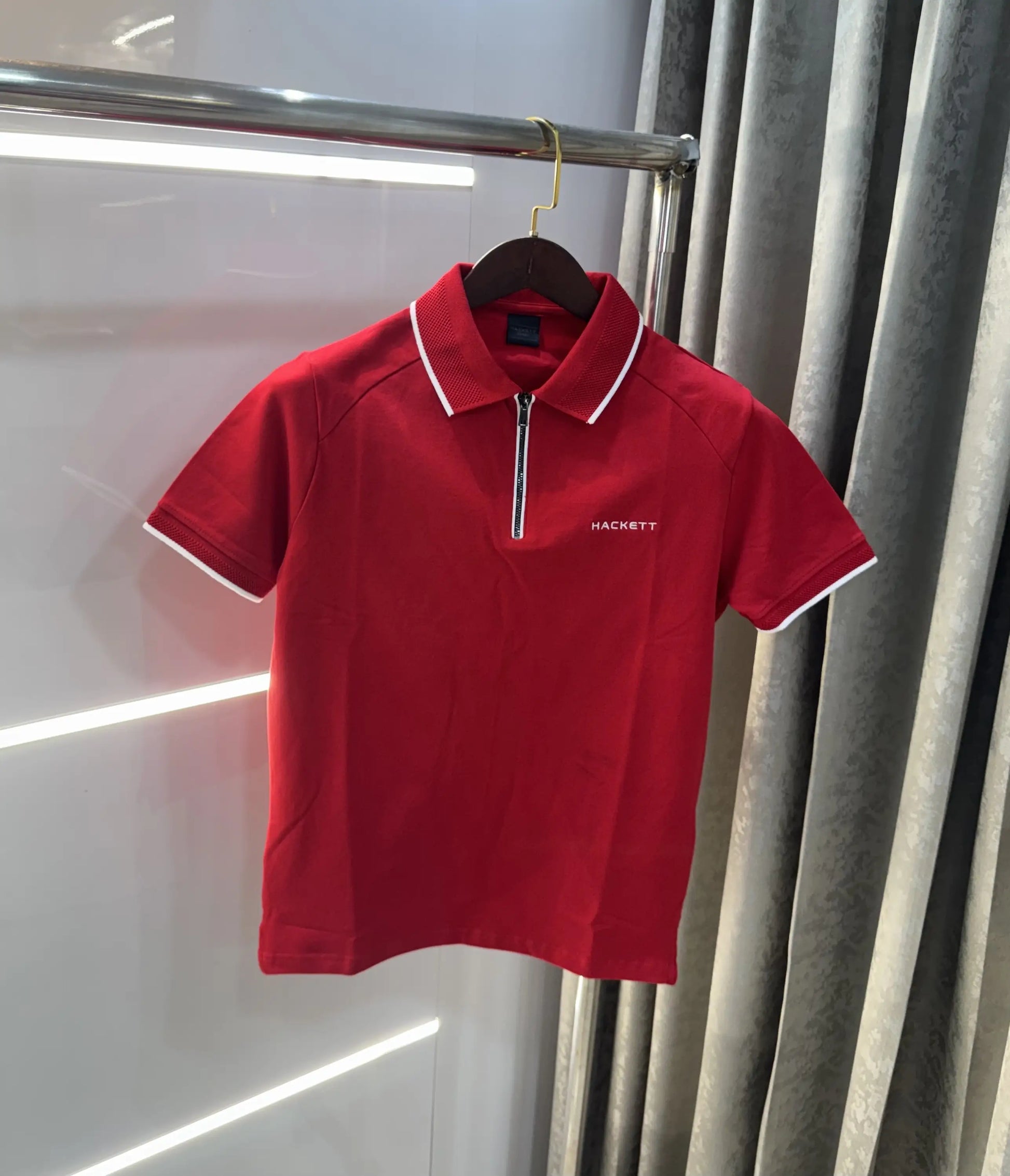 Hacket Red Logo Work Premium Polo T-Shirt