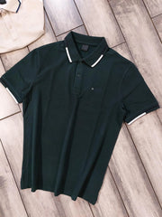 Hacket Bottle Green Logo Work Premium Polo T-Shirt