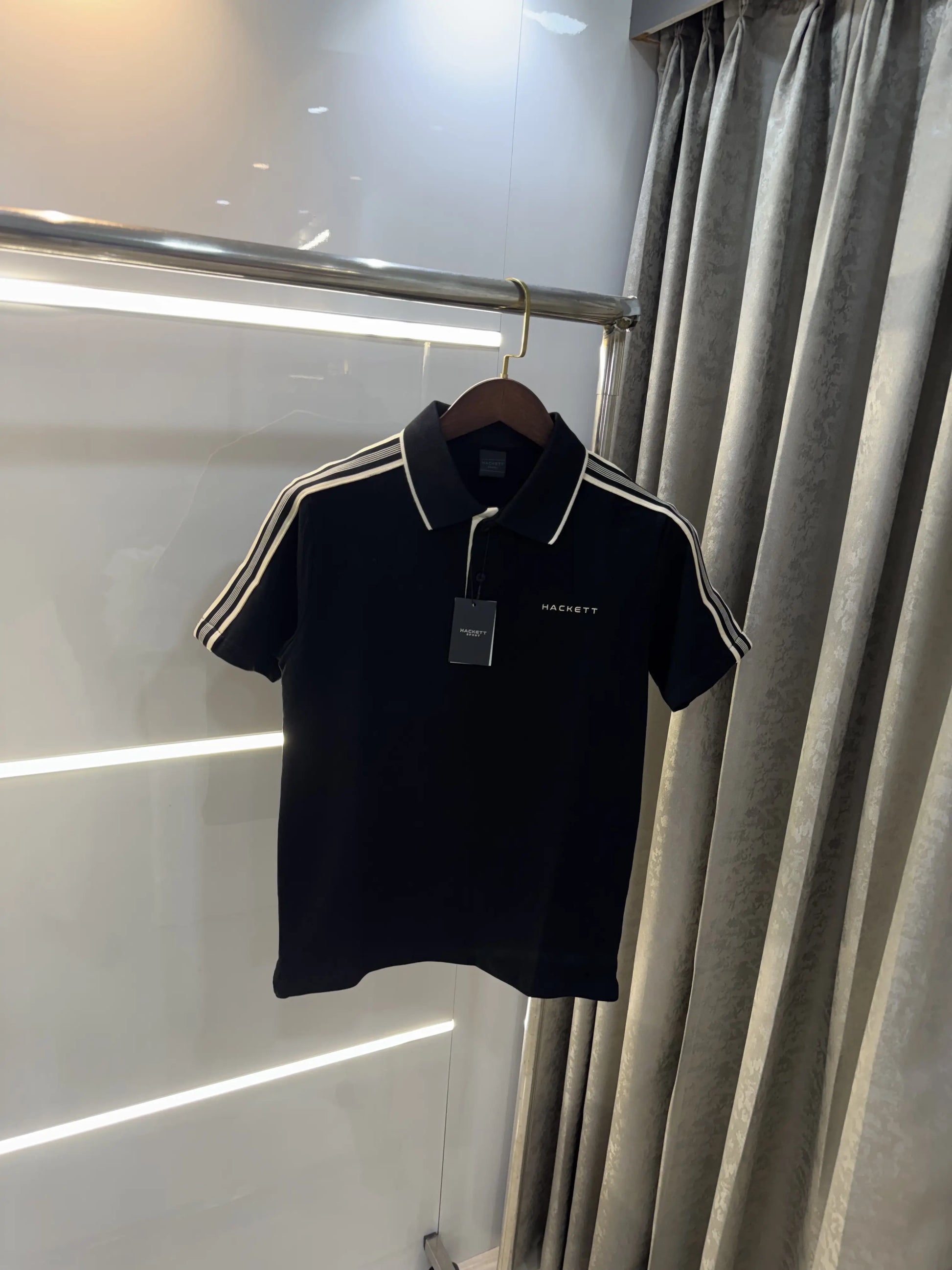 Hacket Black Logo Work Premium Polo T-Shirt
