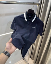 Hacket Navy Blue Logo Work Premium Polo T-Shirt