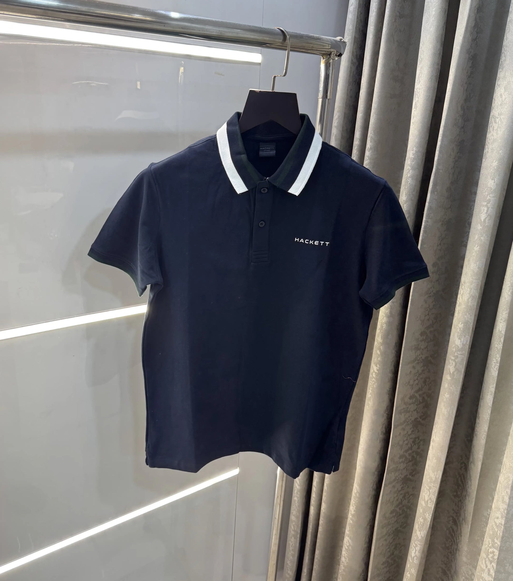 Hacket Navy Blue Logo Work Premium Polo T-Shirt