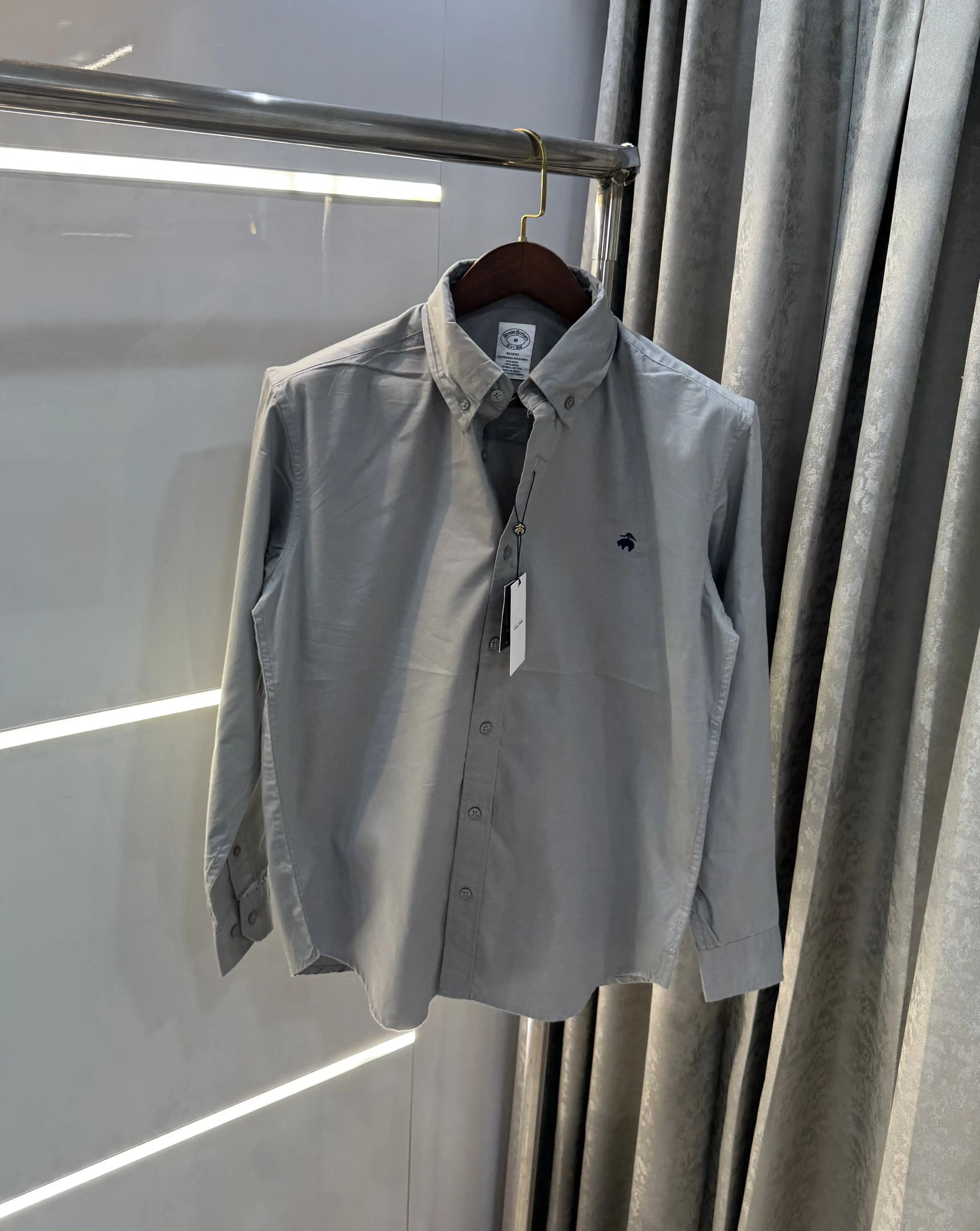 Brooks Brother Grey Oxford Premium Shirt
