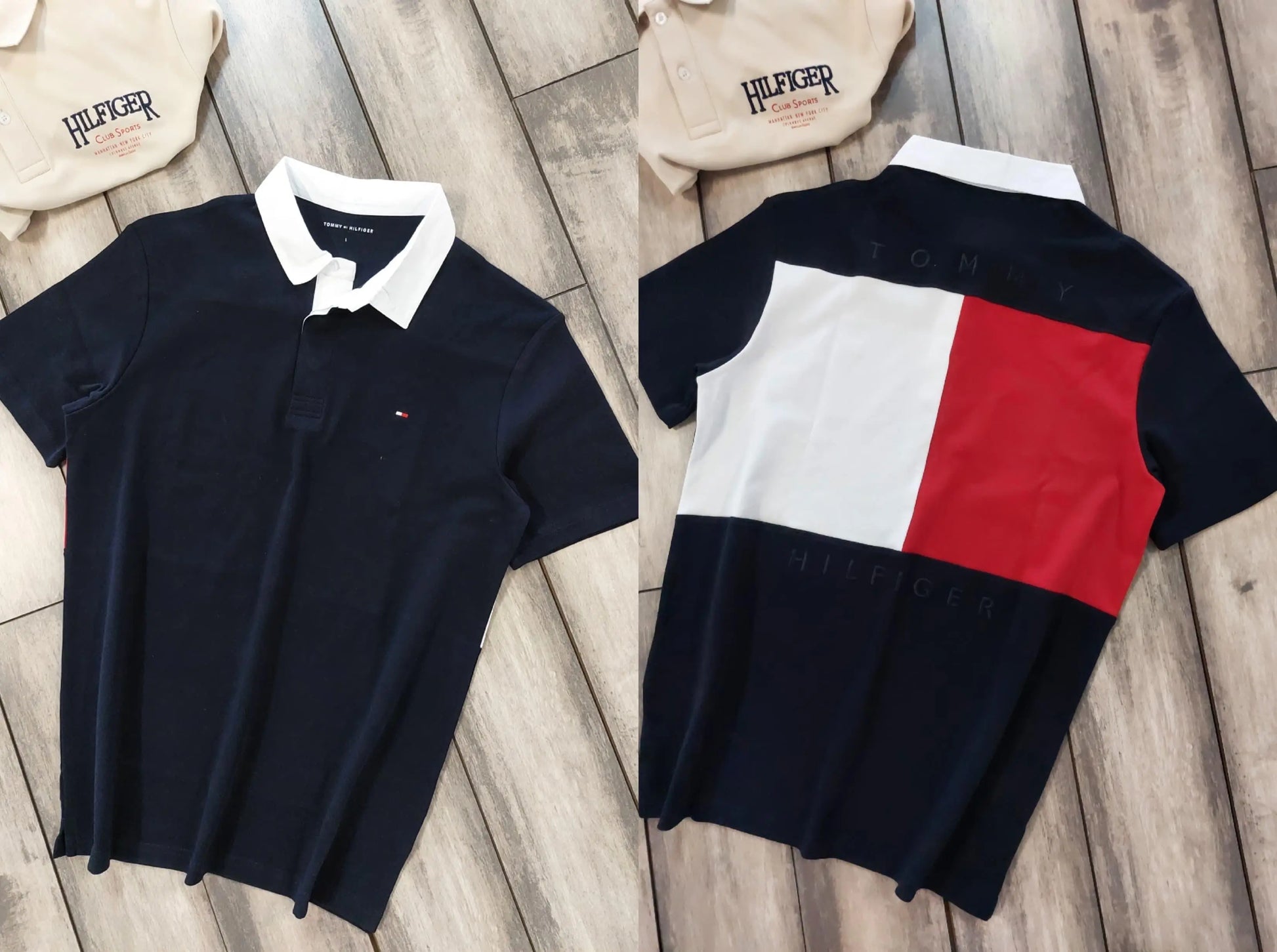 Tommy  Hilfiger Navy Blue Logo Work Premium Polo T-Shirt