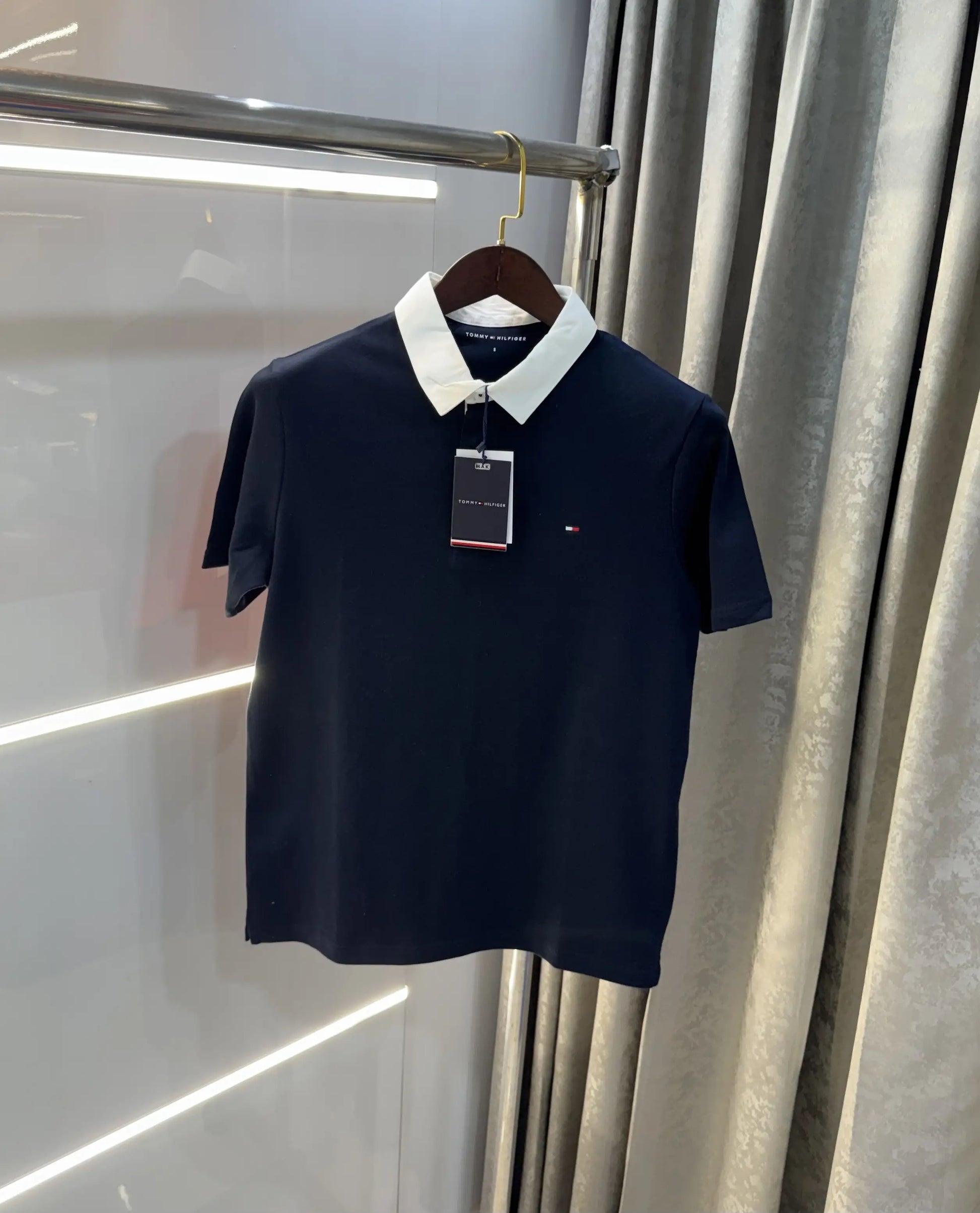 Tommy  Hilfiger Navy Blue Logo Work Premium Polo T-Shirt