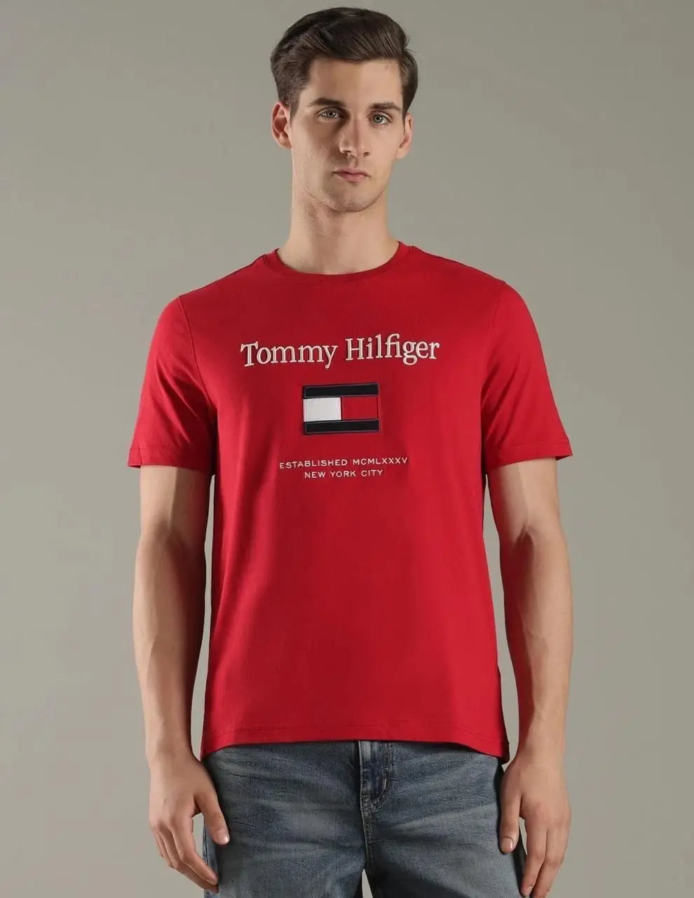 Tommy Hilfiger Maroon Logo Work Premium Polo T-Shirt