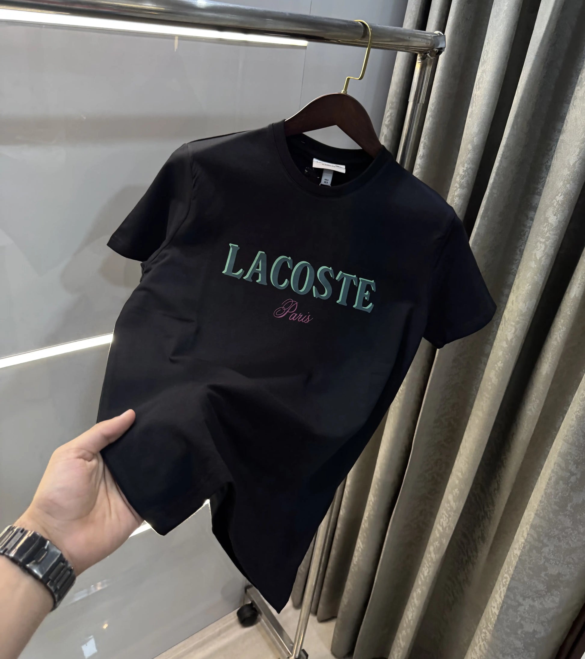 Lacost e Black Logo Work Premium Polo T-Shirt